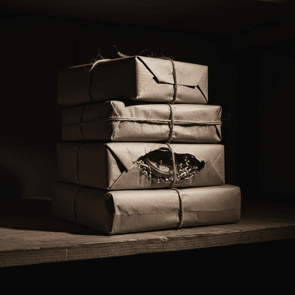 Stacks of packaged boxes ready for shipping
